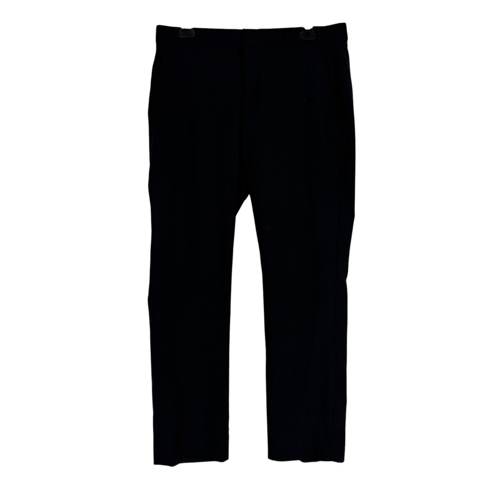 Banana Republic Pants Womens 8 Black Ryan Wool Straight Leg Lined Stretch Dress